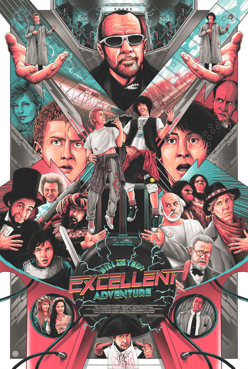 Matt Ryan Tobin’s poster for Bill and Ted’s Excellent Adventure.